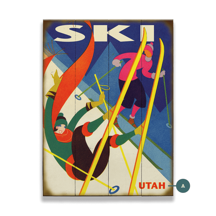 "Yardsale" Ski Personalized Vintage Sign