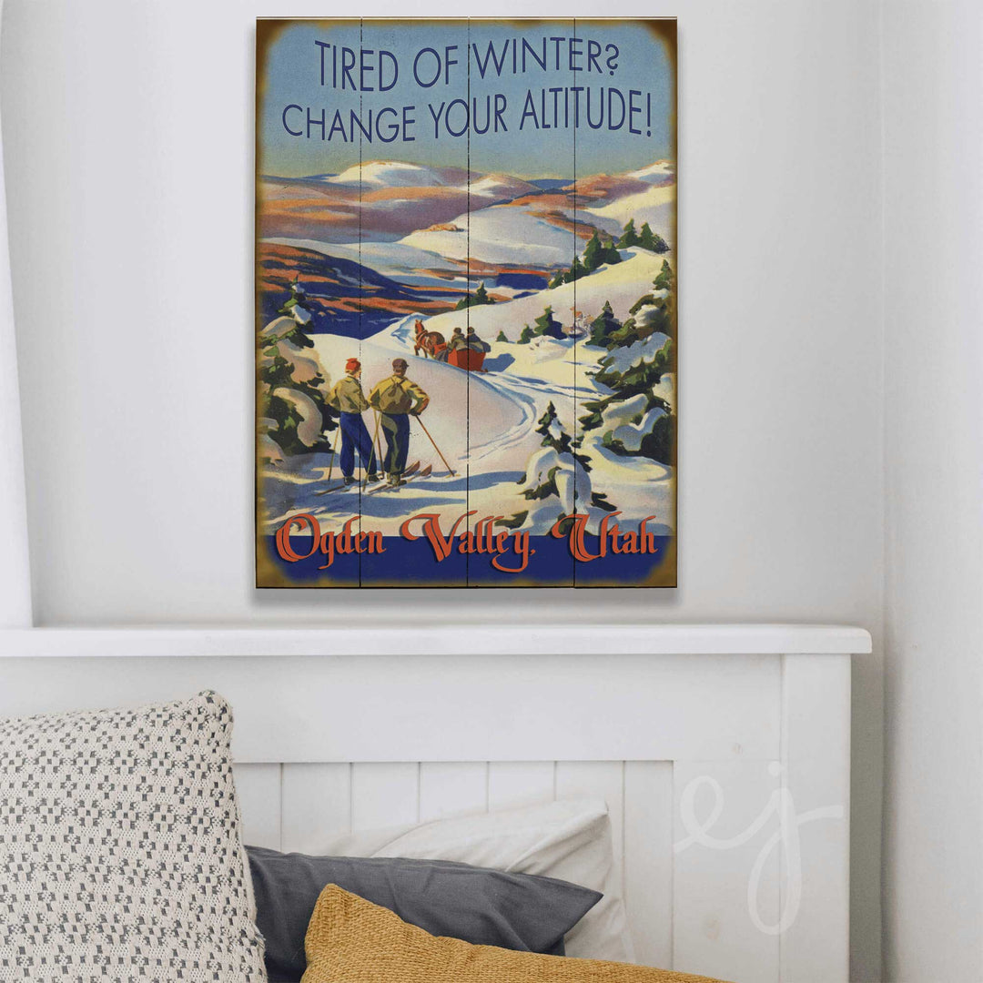 Winter Blues Personalized Vintage Sign