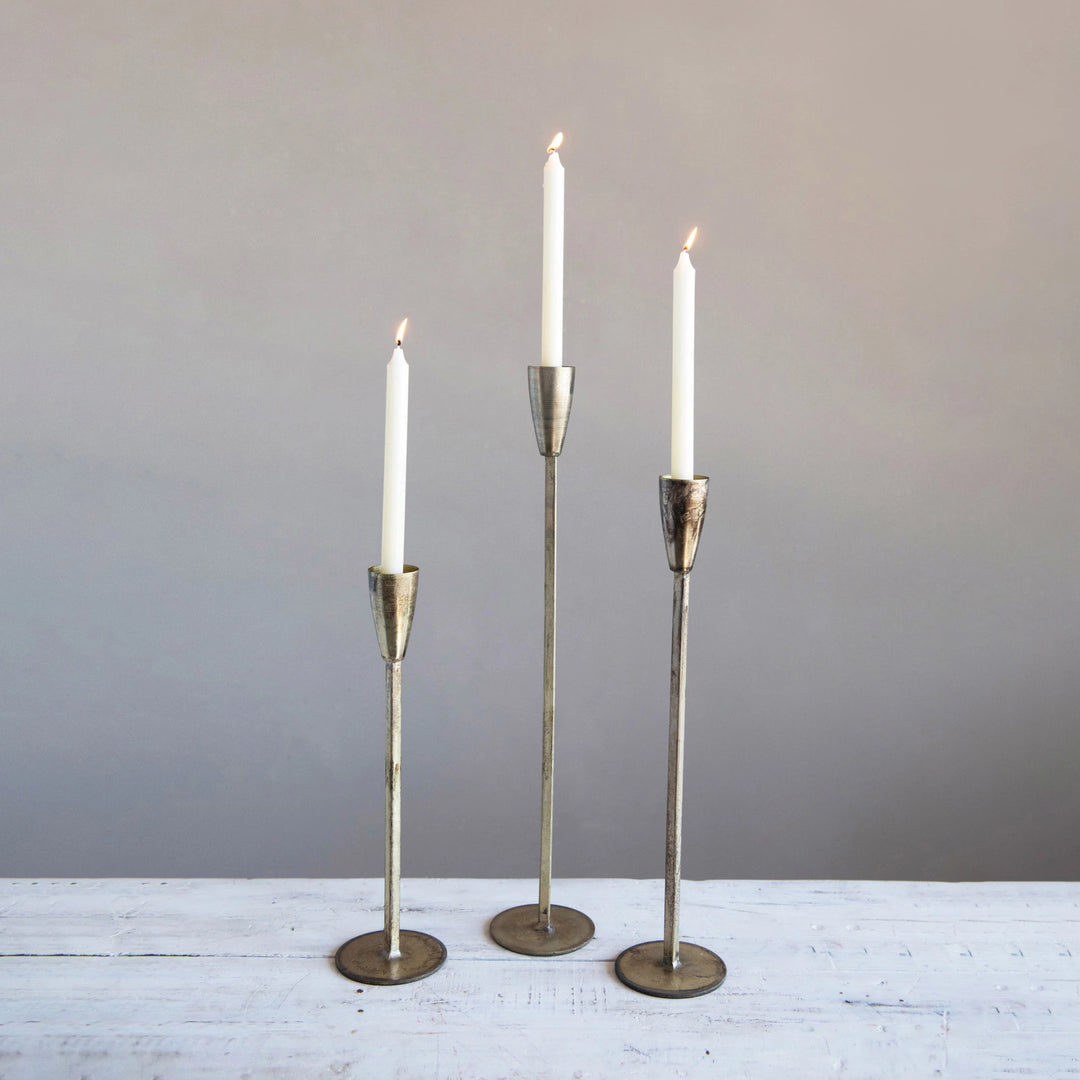 Antique Gold Finish Taper Holders