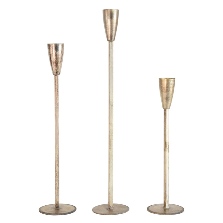 Antique Gold Finish Taper Holders