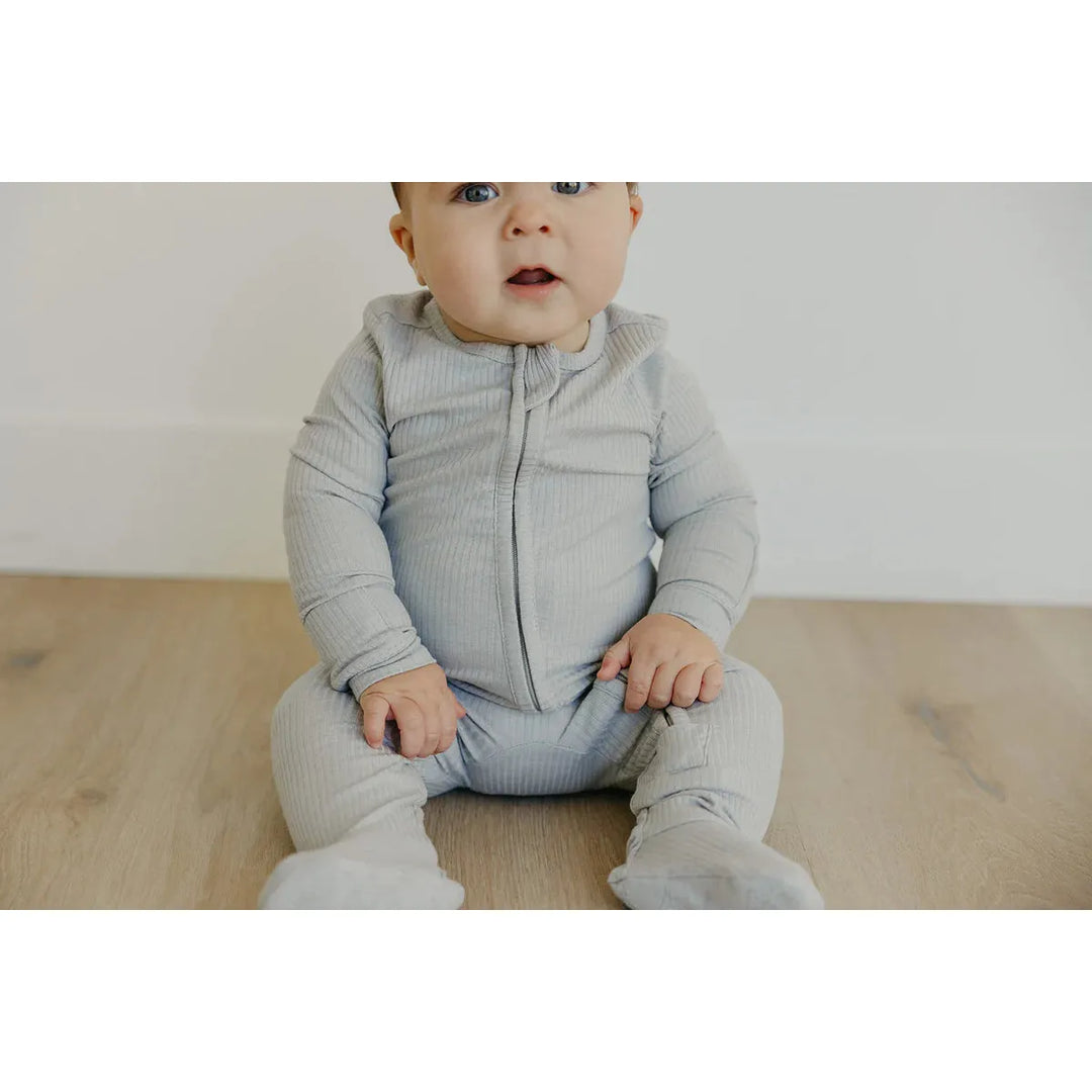 Ash Zip-up Footie 18-24mo