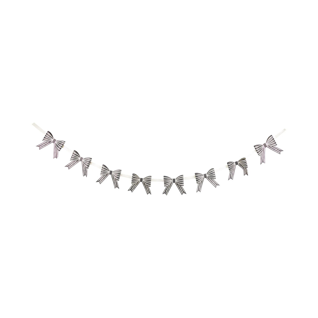Black and White Bow Banner