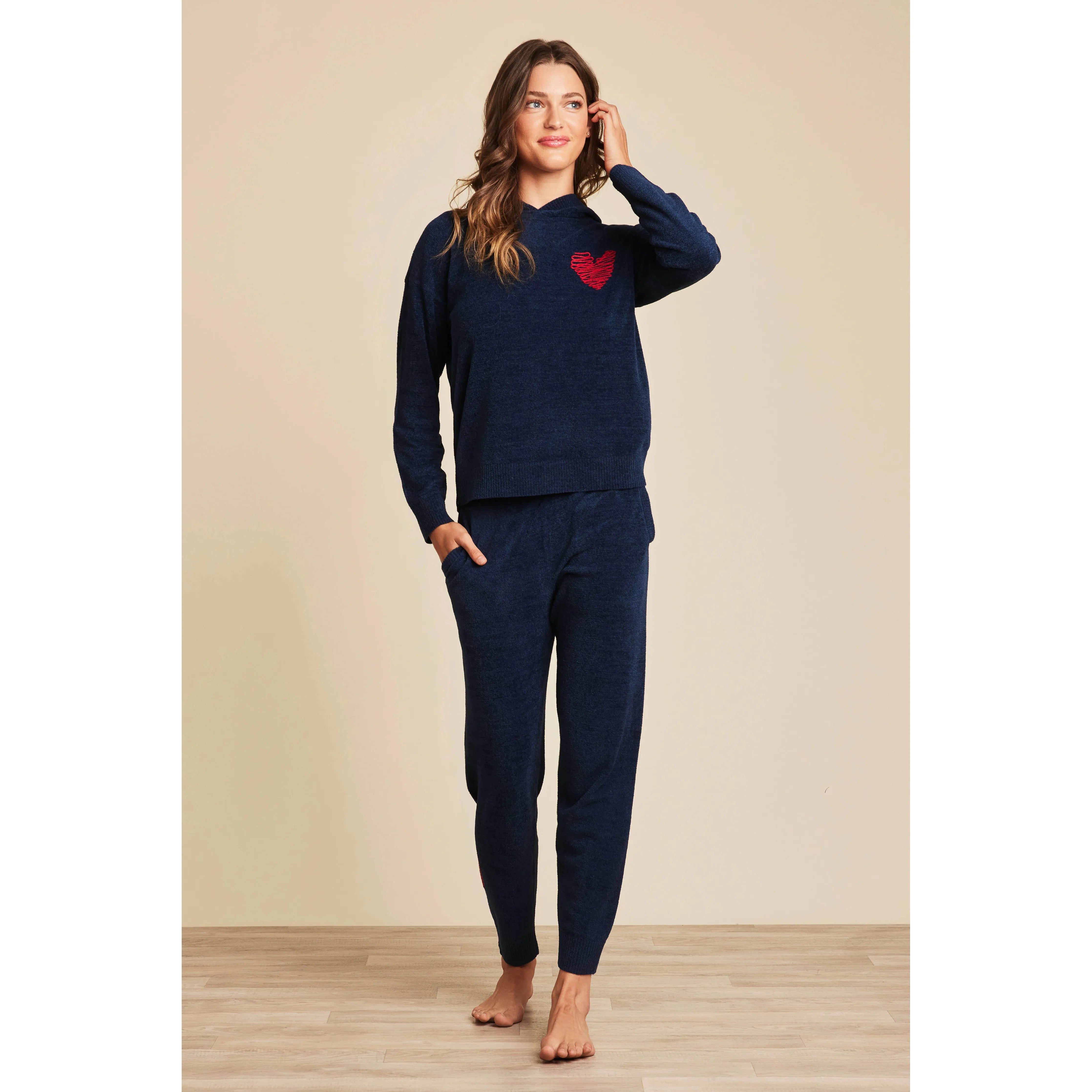 Embroidered Heart Pullover