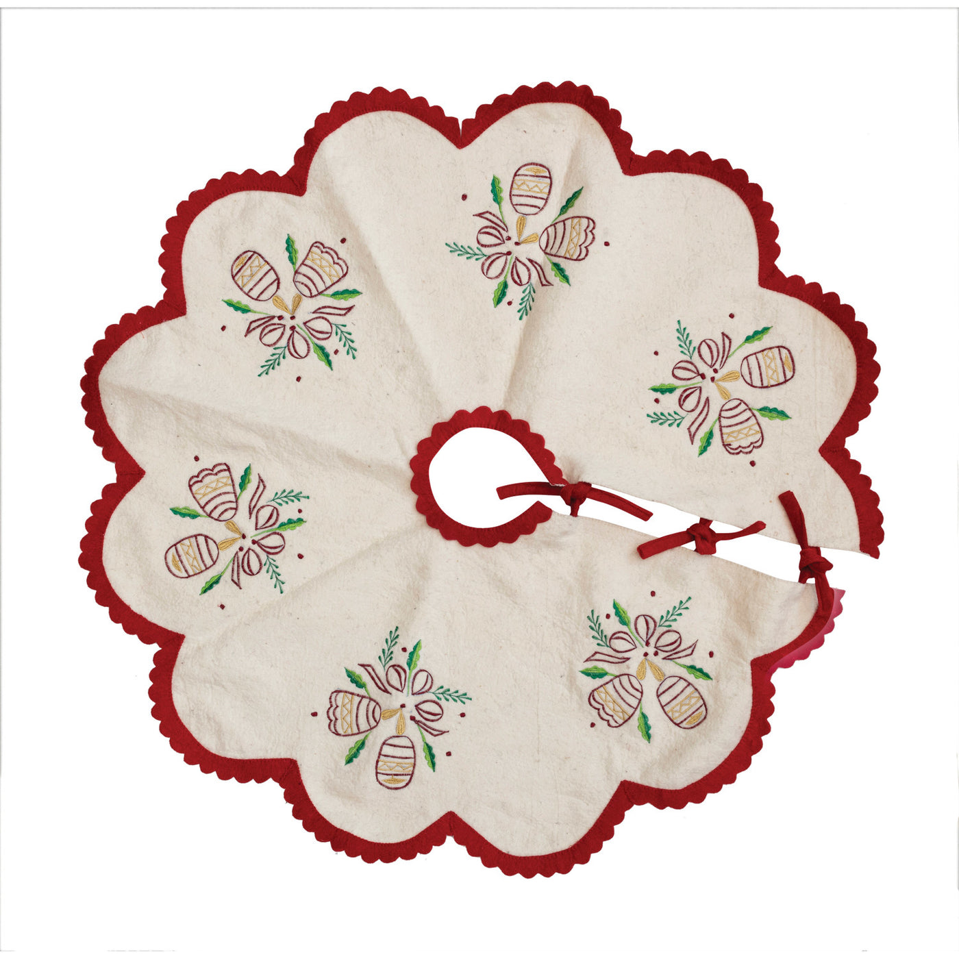 Bells Embroidered Tree Skirt