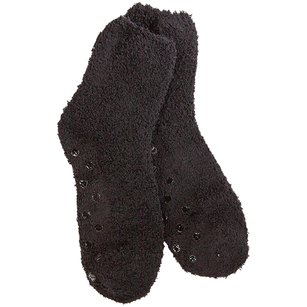  black crew sock with grippers 