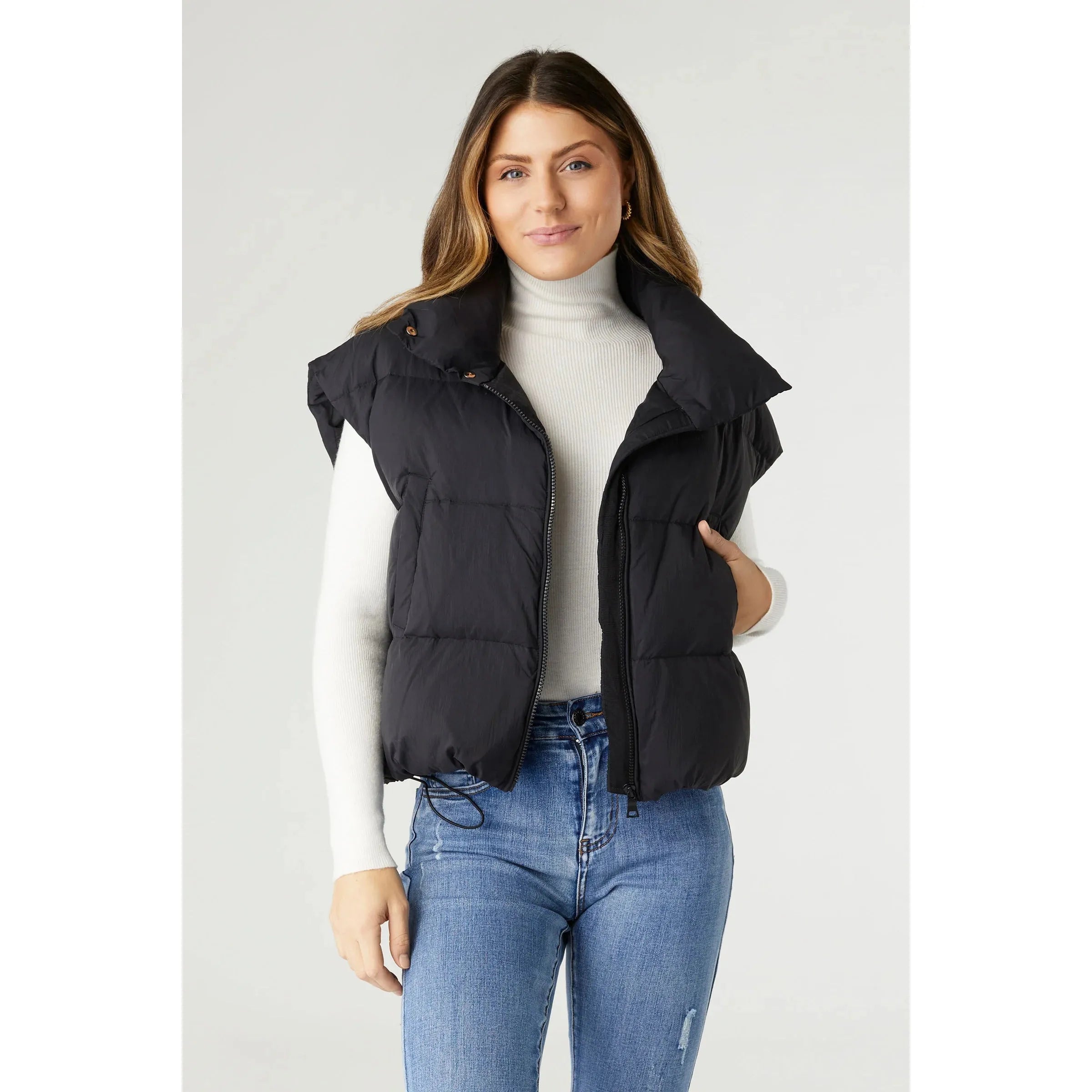 Jana Chunky Down Vest - Black