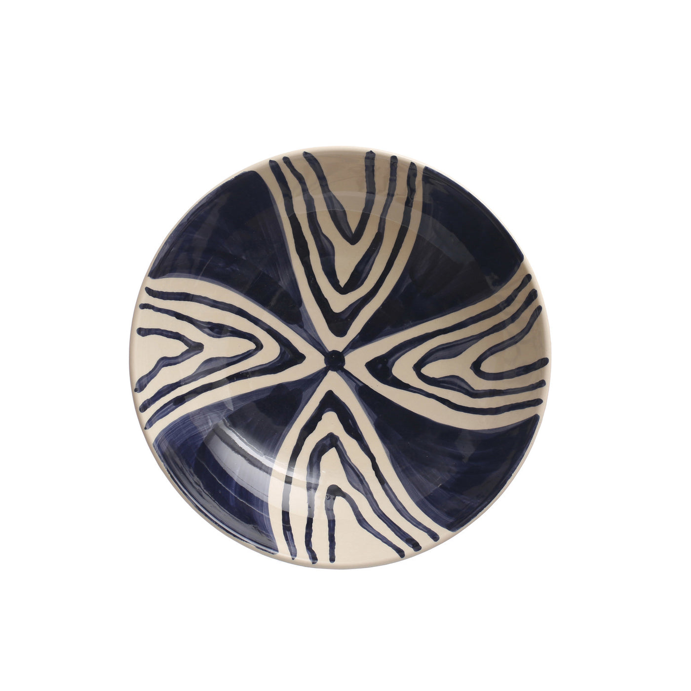 Blue Abstract Serving Bowl