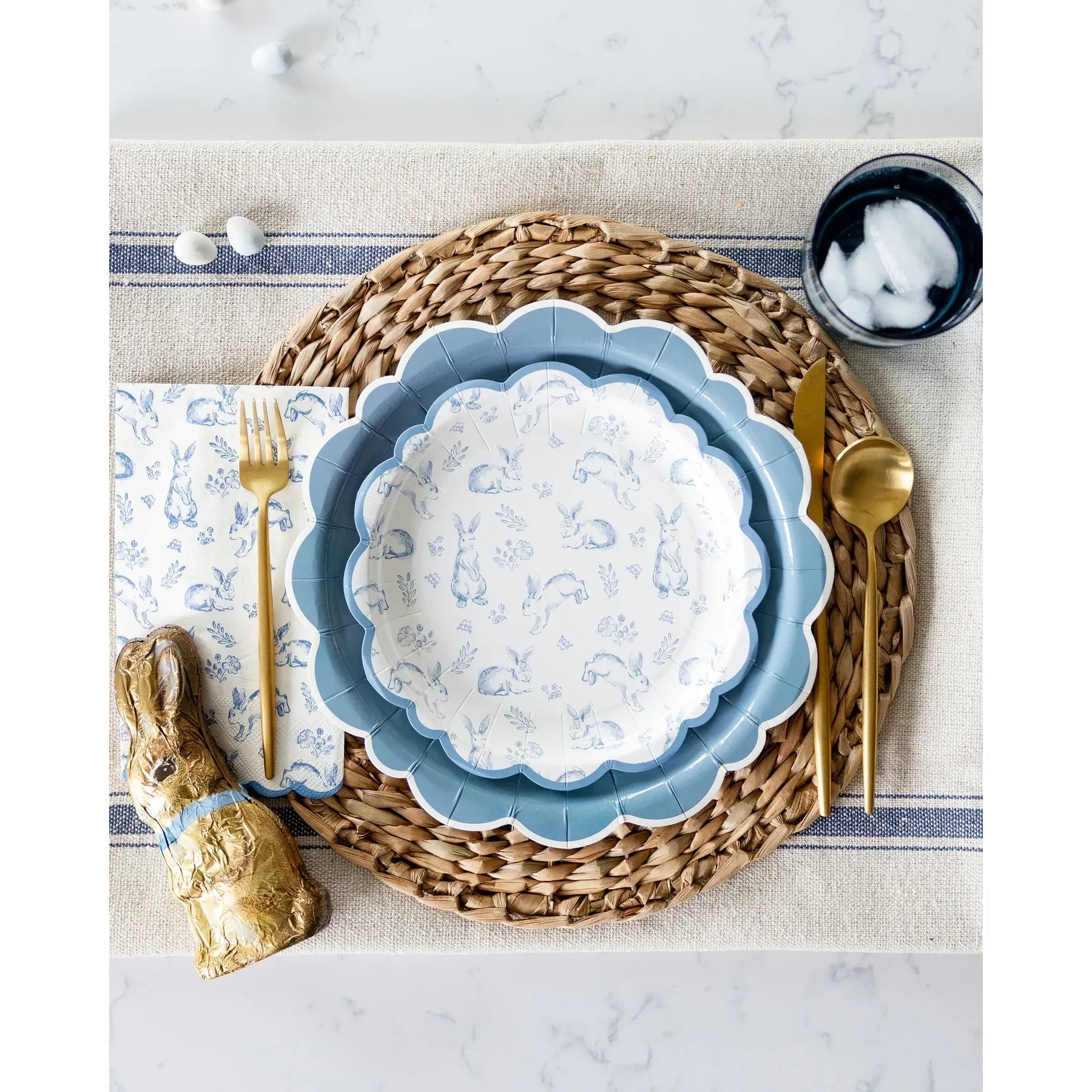 Blue Scalloped Paper Plates