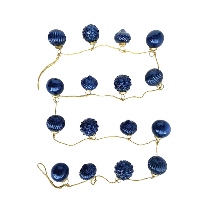 Blue Glass Ornament Garland