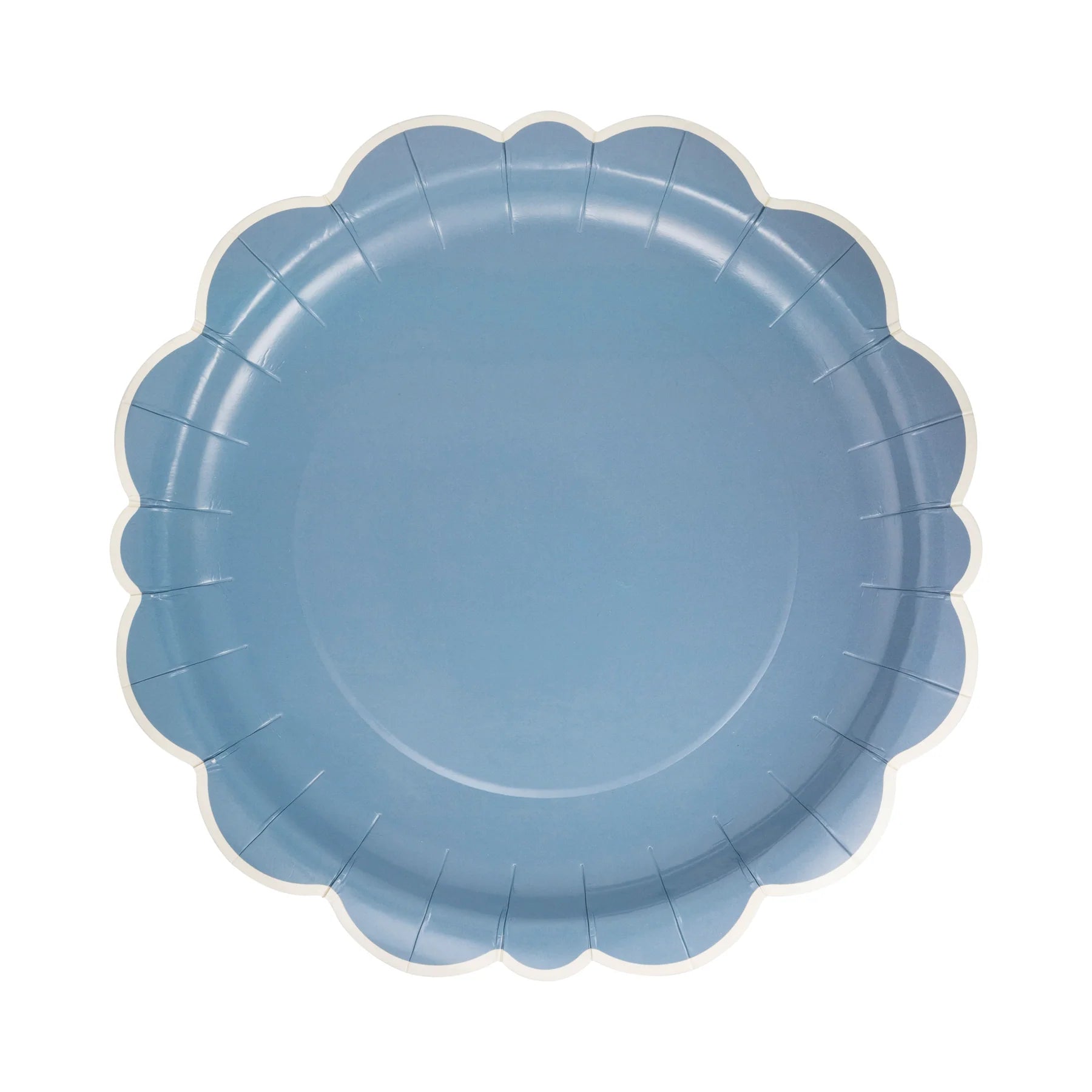 Blue Scalloped Paper Plates