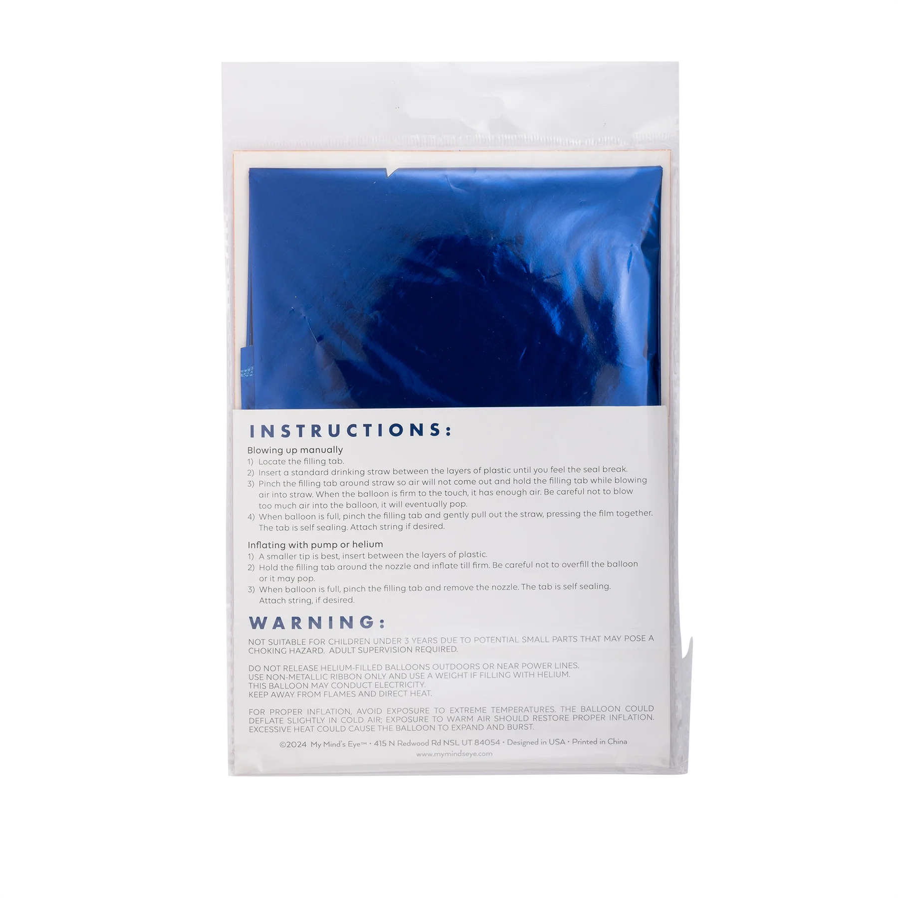 Blue Star Mylar Balloon