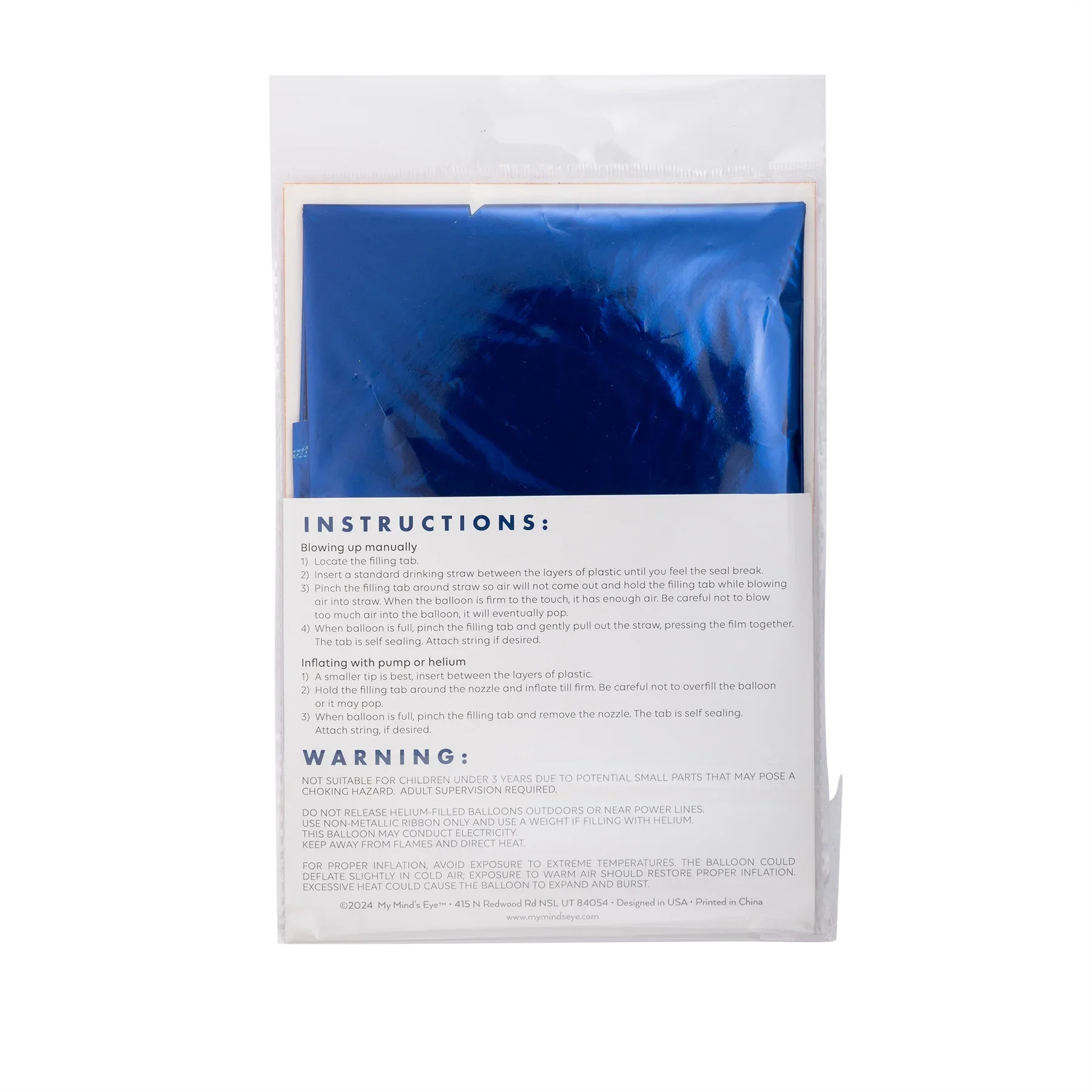 Blue Star Mylar Balloon