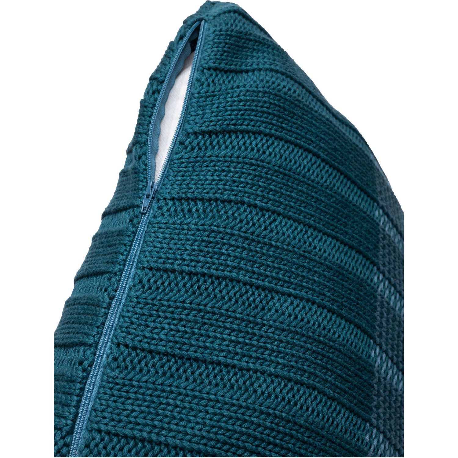 Blue Knit Pillow Cover