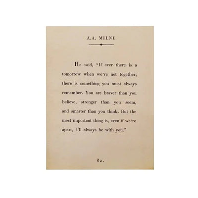 A.A. Milne Book Collection Art Poster