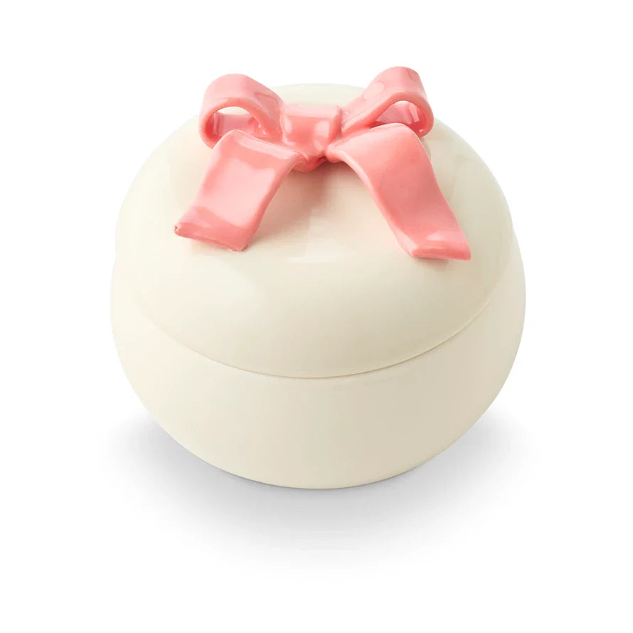 Coconut Milk Mango Bow Ceramic Candle