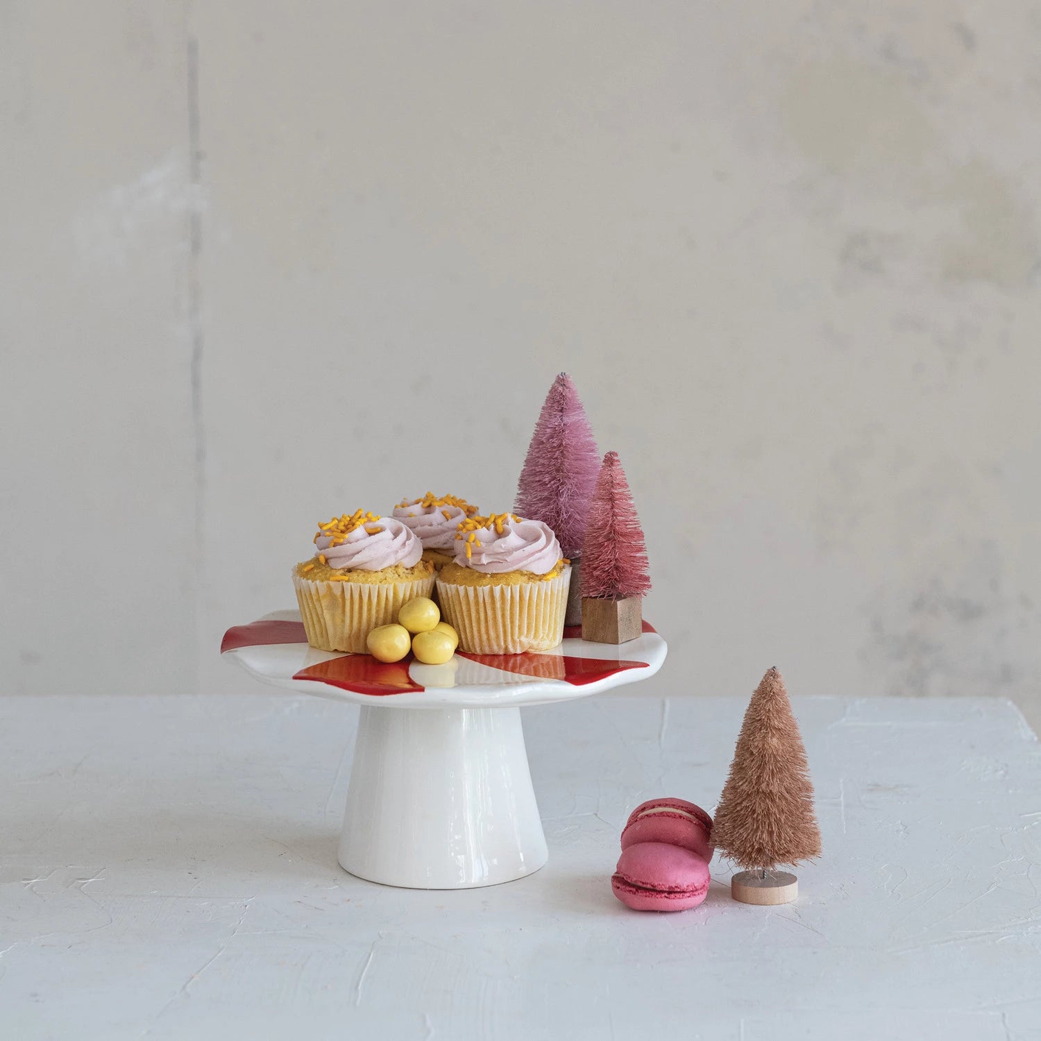 Red & White Candy Pedestal