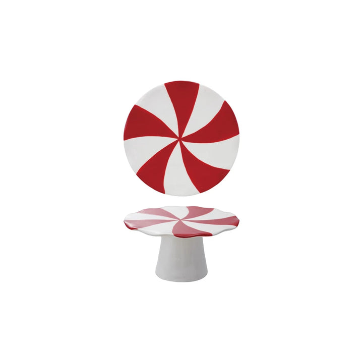 Red & White Candy Pedestal