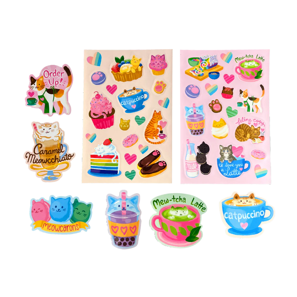 Cat Cafe Scented Stickers