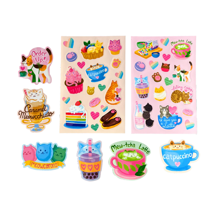 Cat Cafe Scented Stickers