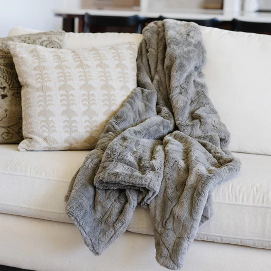 Faux Fur Throw Blanket - Cashmere