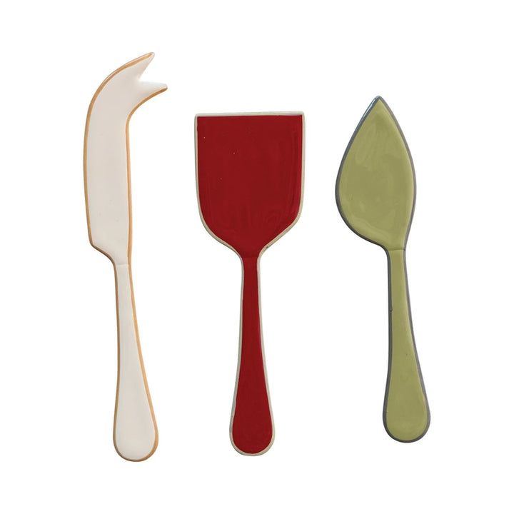 Colored Cheese Knives Set