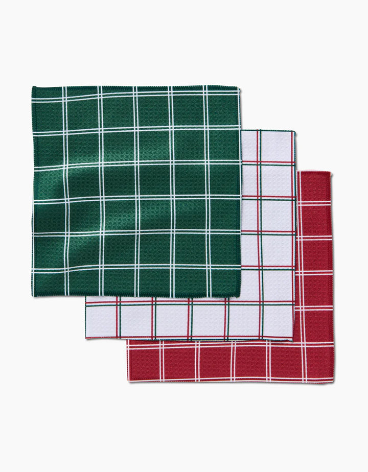 Christmas Grid Dishcloth Set