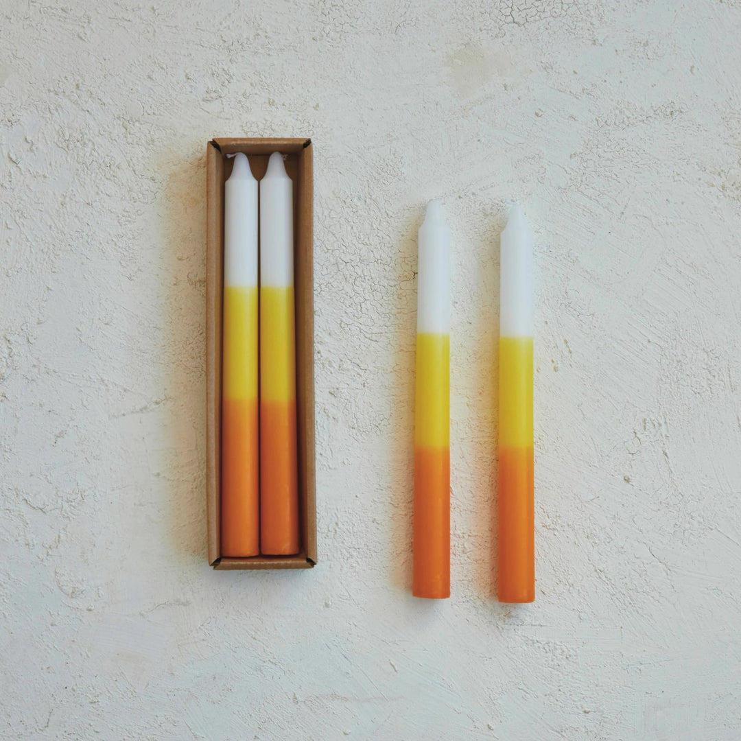 Candy Corn Taper Candles