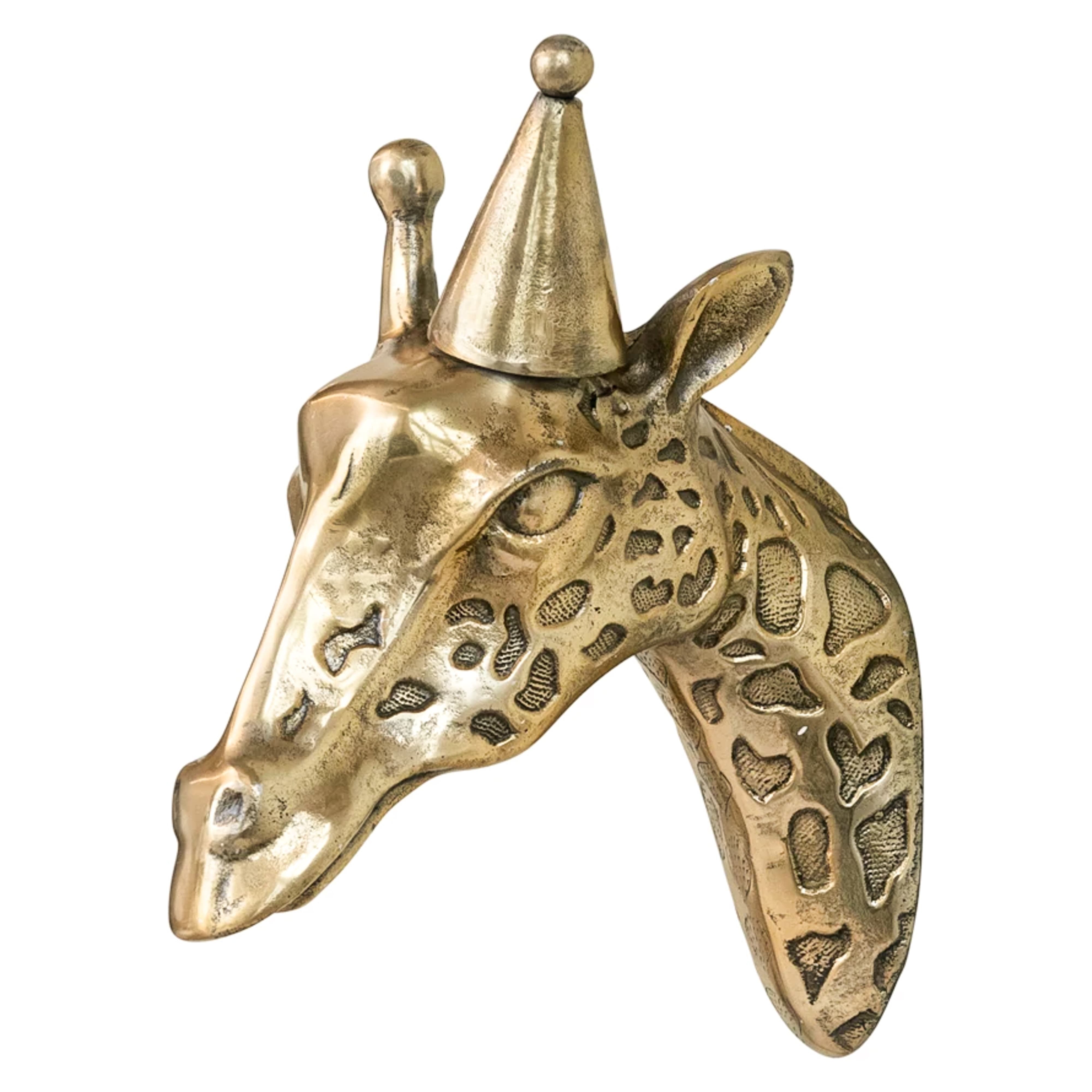 George the Giraffe Wall Mount (Antique Champagne Finish)