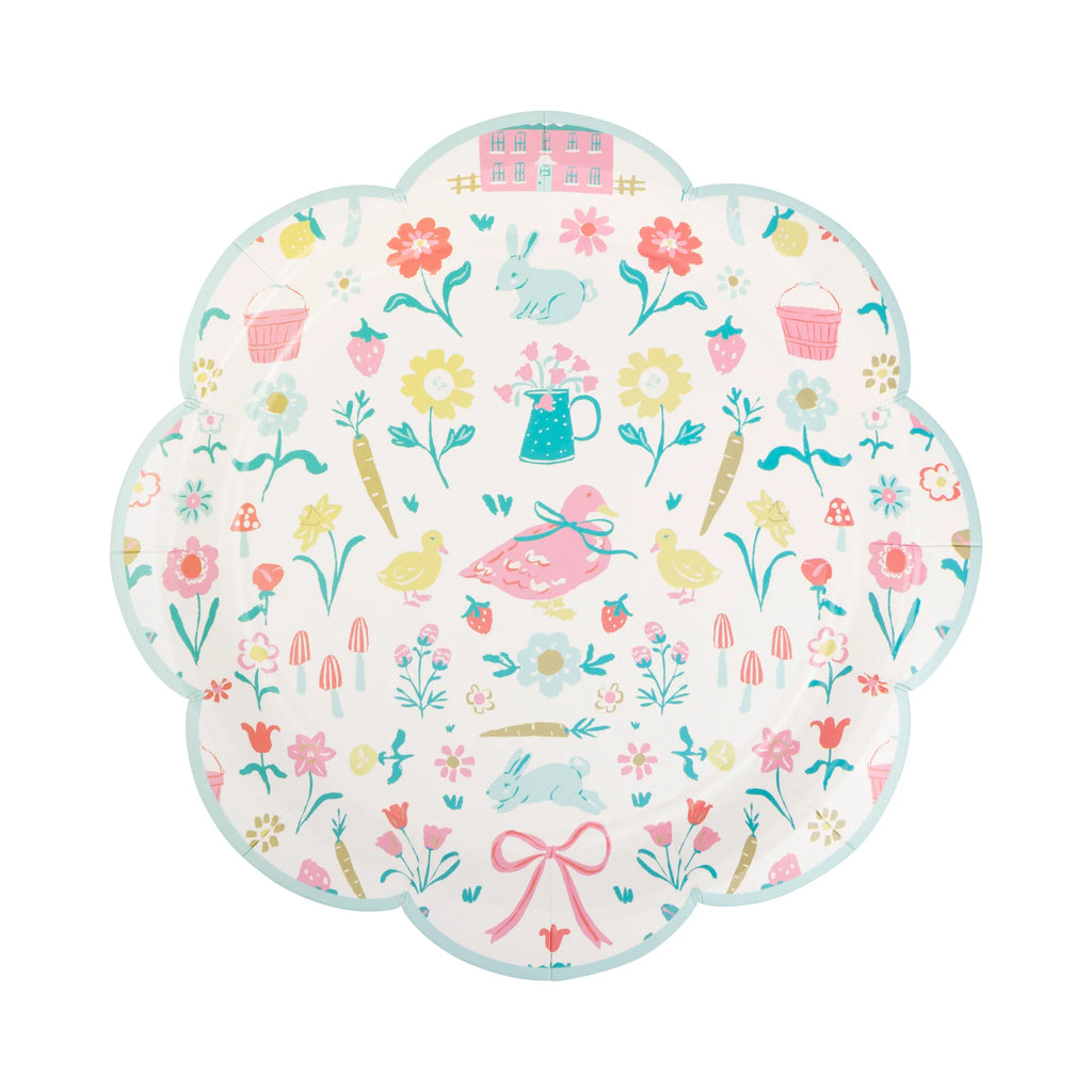Spring Cottage Paper Plates
