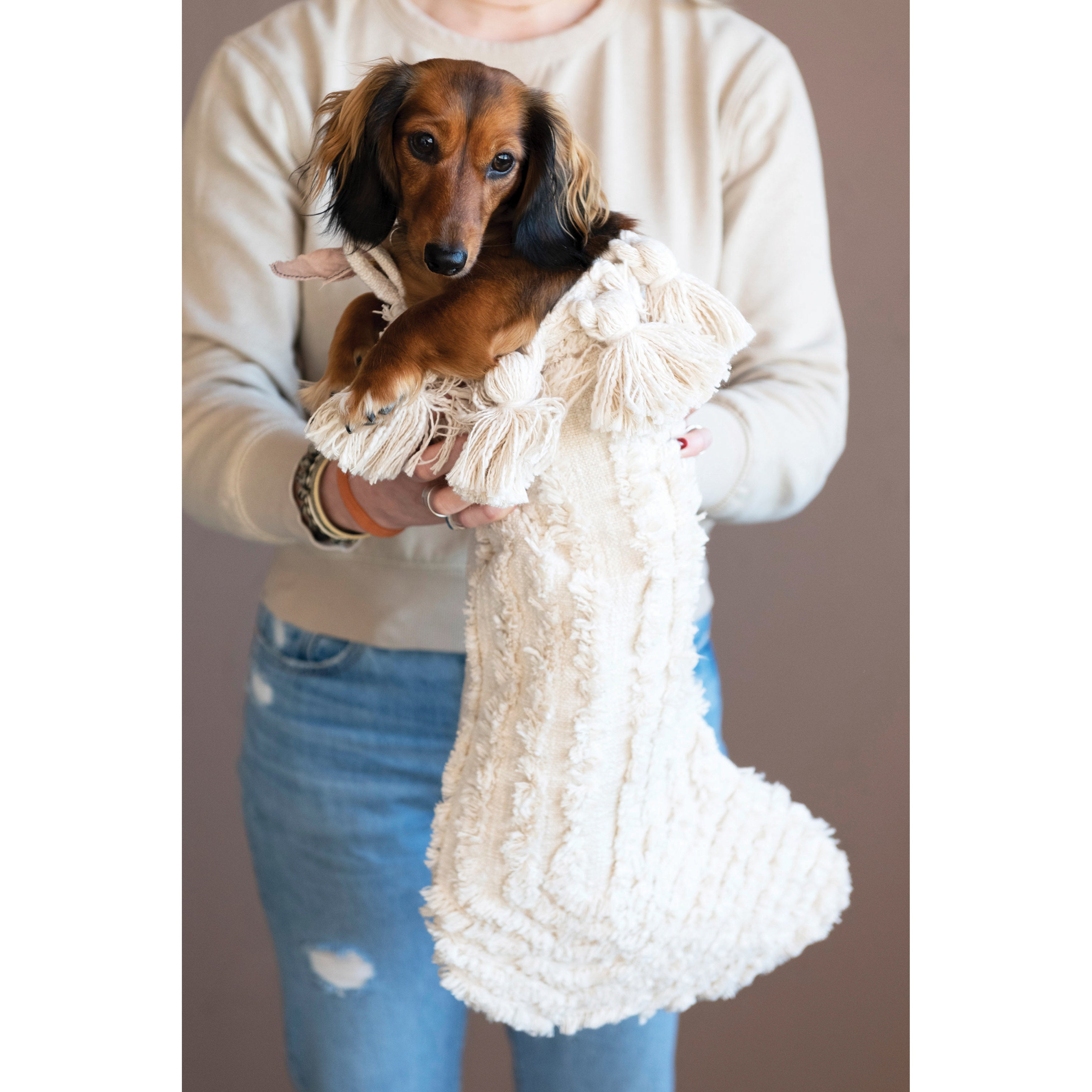 Cozy White Stocking