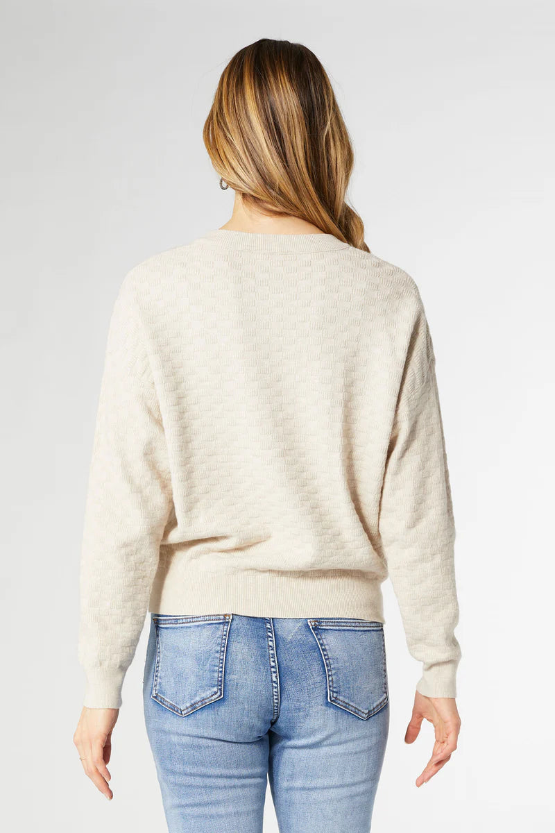 Melanie V-Neck Sweater - Oatmeal