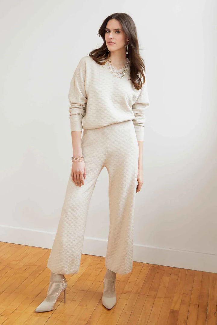 Melanie V-Neck Sweater - Oatmeal