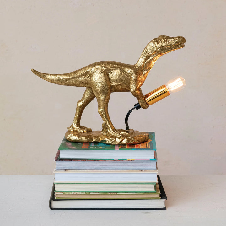 Gold Dinosaur Table Lamp