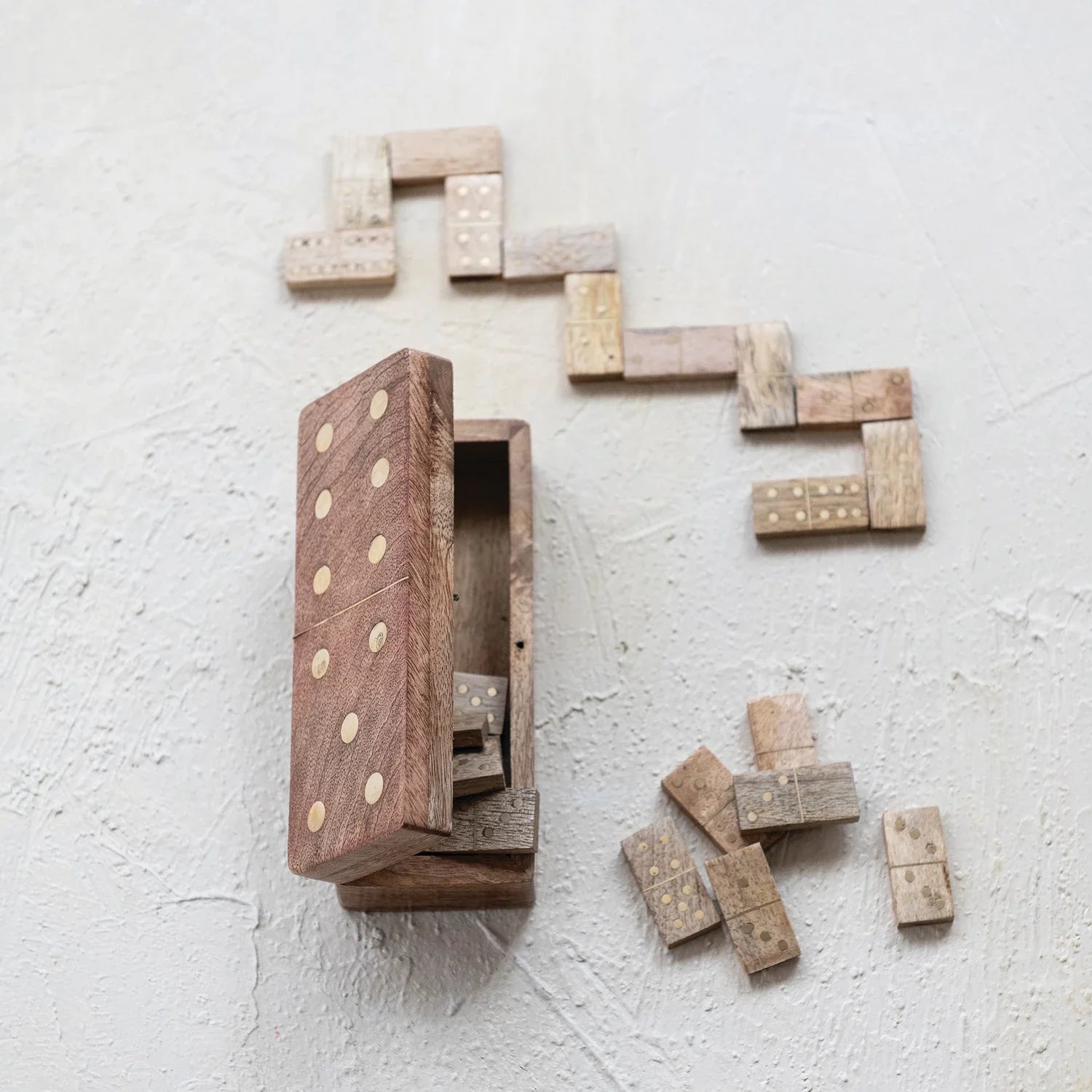 Mango Wood Dominoes Set