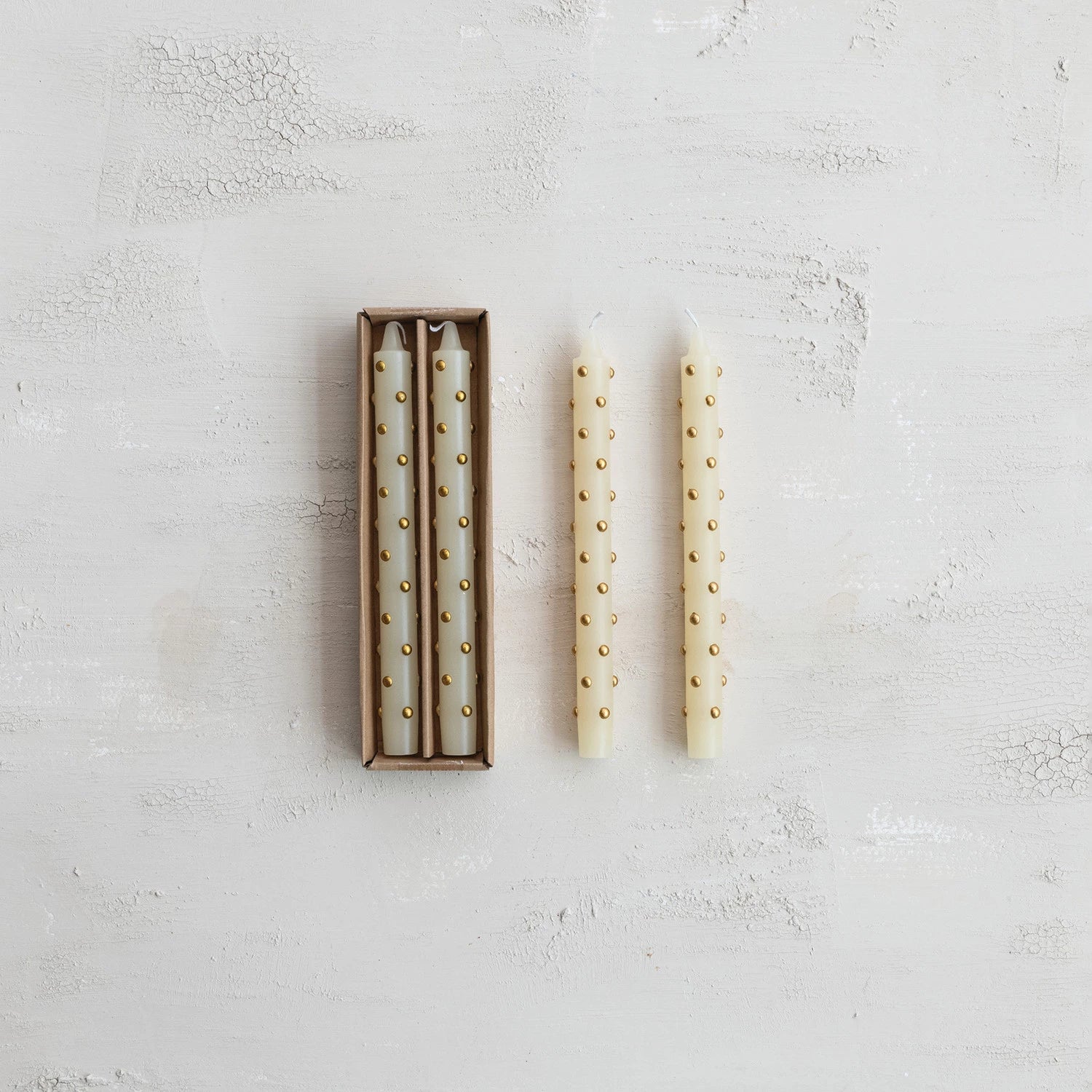 Gold Dot Taper Candles