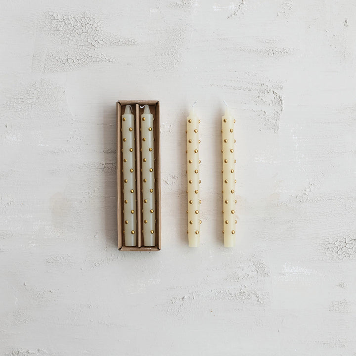 Gold Dot Taper Candles