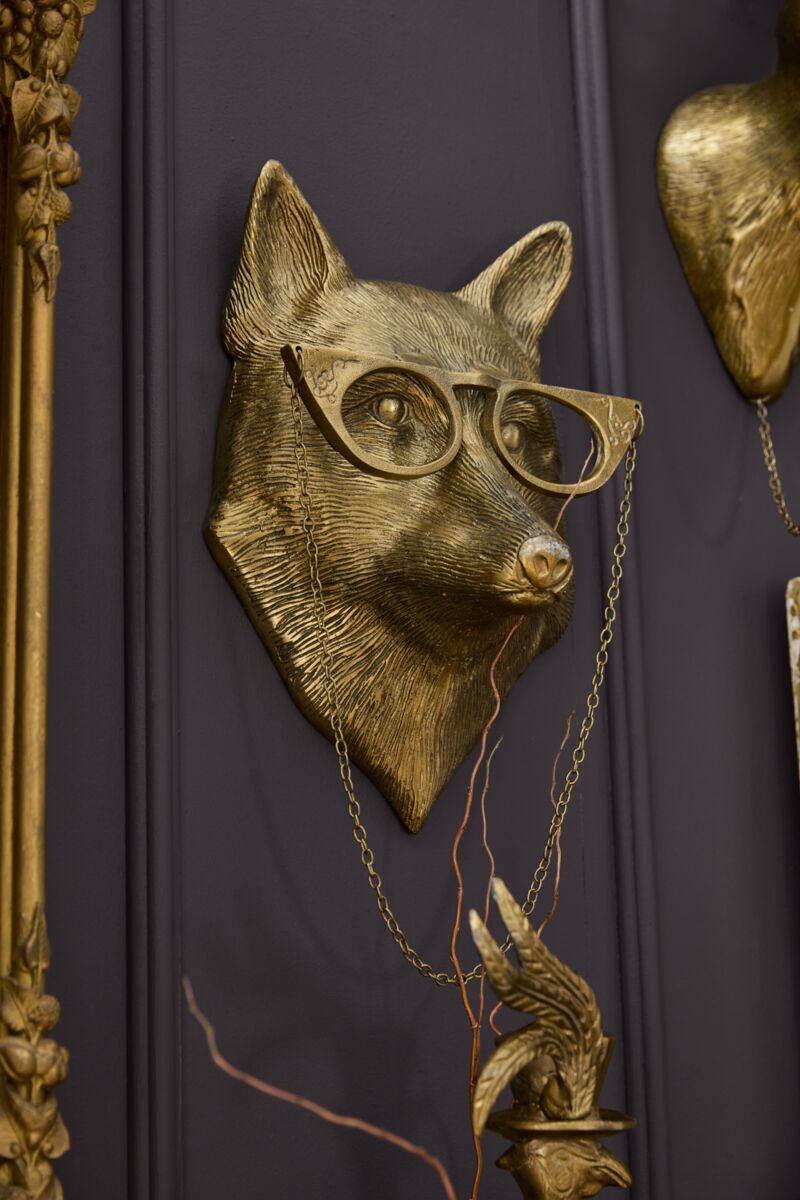 Eloise the Fox Wall Mount ((Antique Brass Finish)