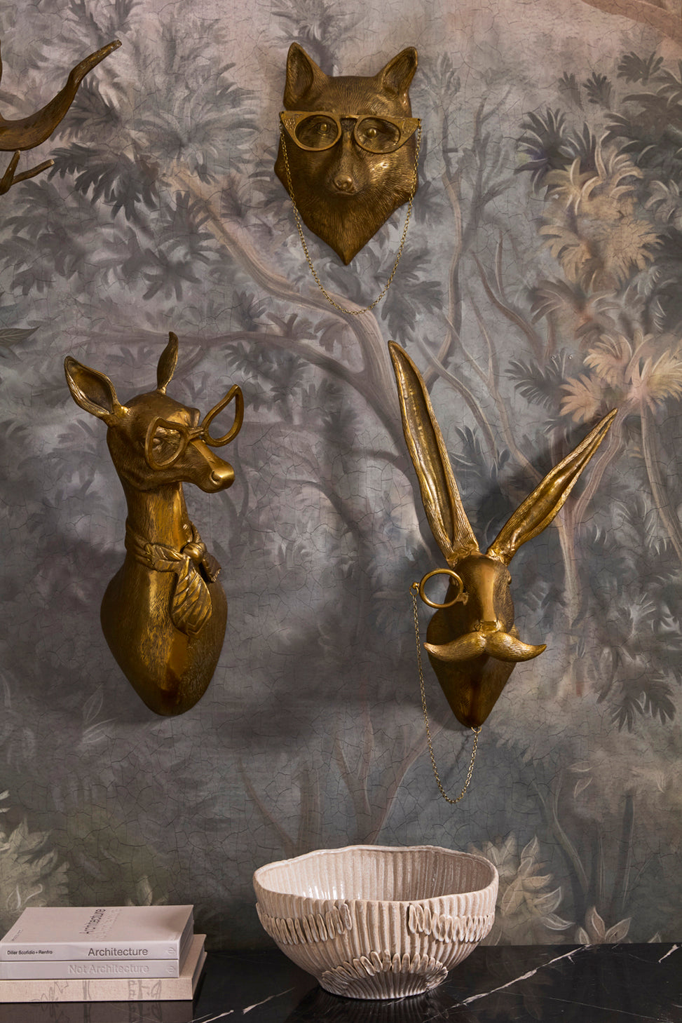 Eloise the Fox Wall Mount ((Antique Brass Finish)