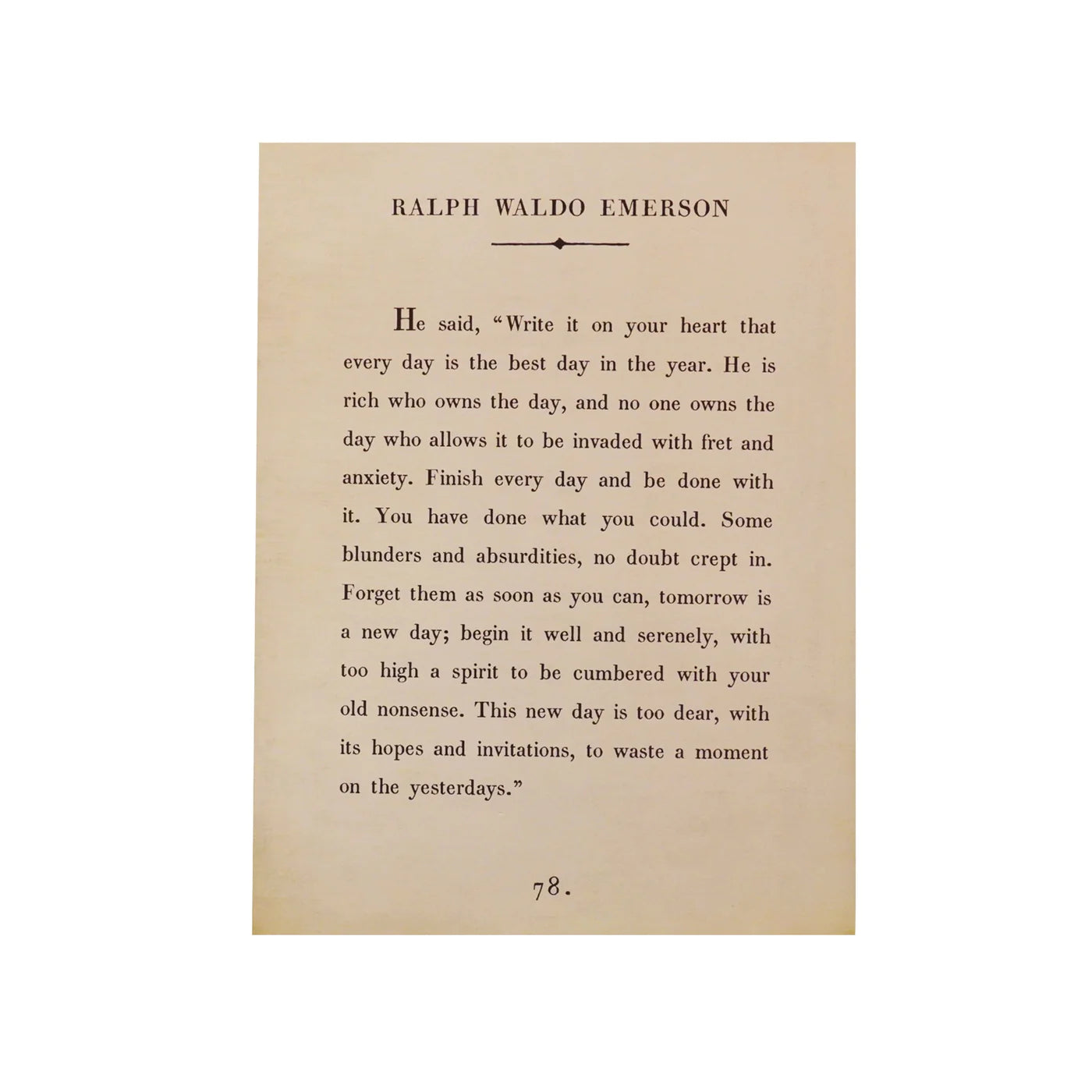 Ralph Waldo Emerson Art Poster