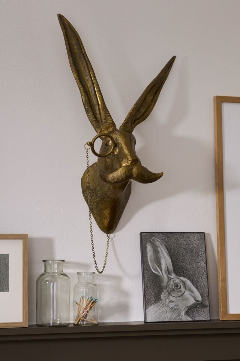 Eric the Hare Wall Mount (Antique Brass Finish)
