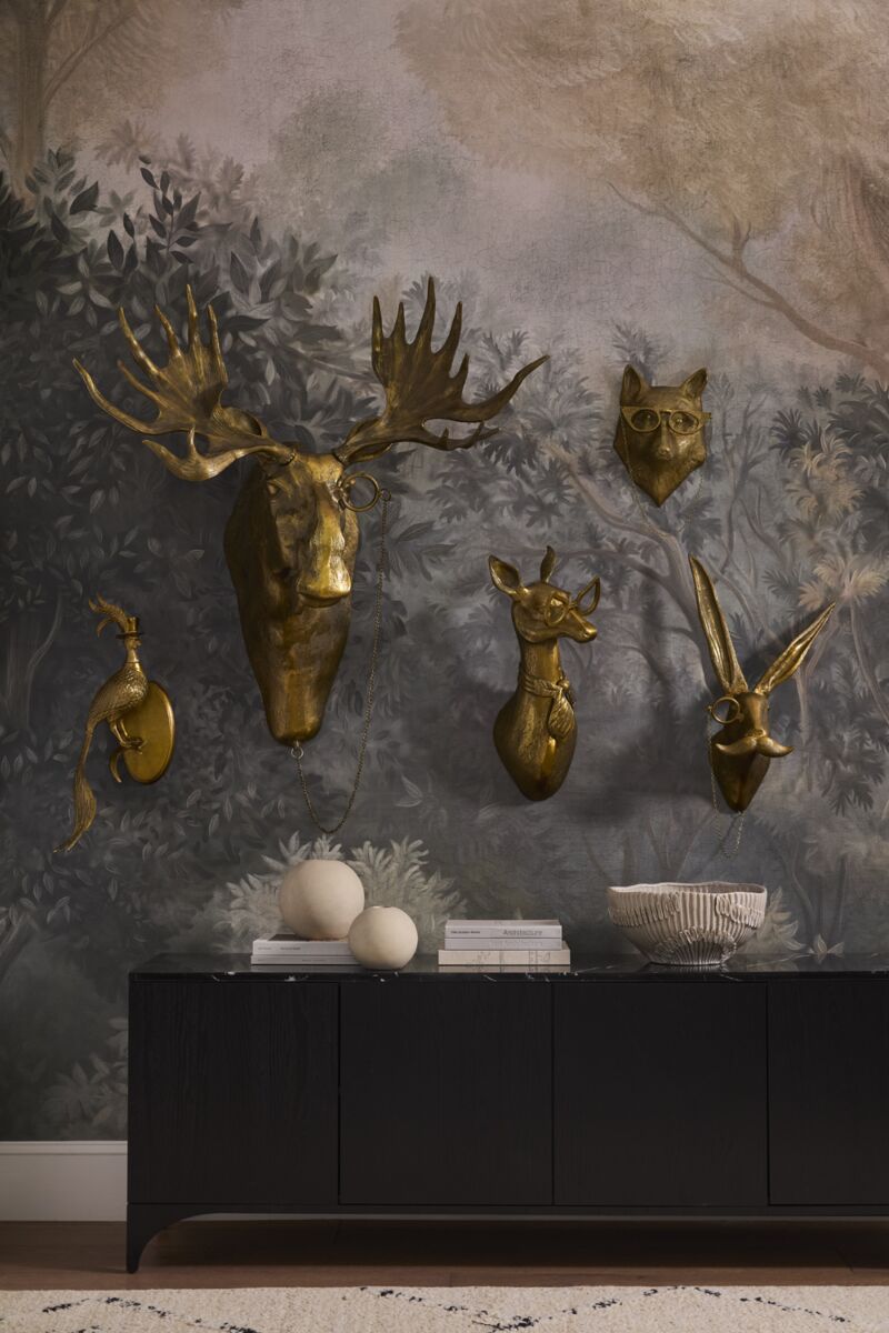 Eugene the Moose Wall Mount (Antique Brass Finish)