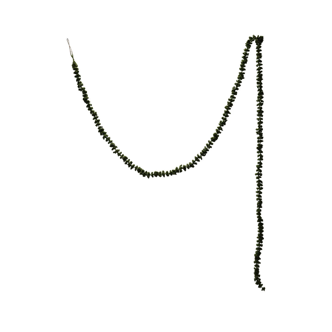Flocked Foam Ball Garland 72"