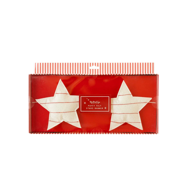 Felt Striped Star Banner