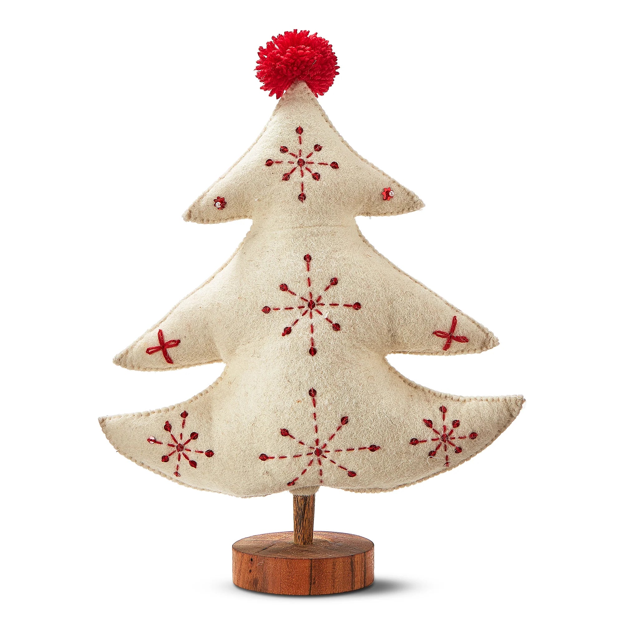 Embroidered Wool Felt Tree
