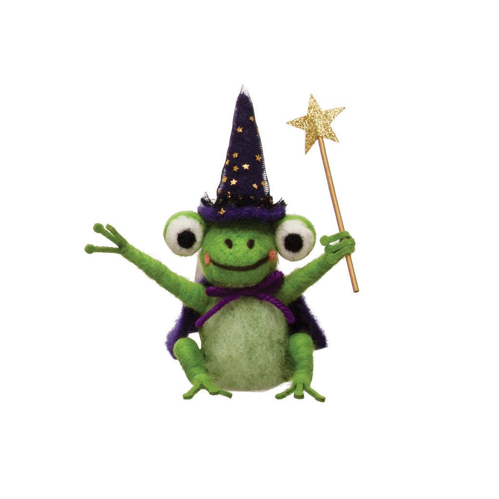 felt wizard frog for halloween