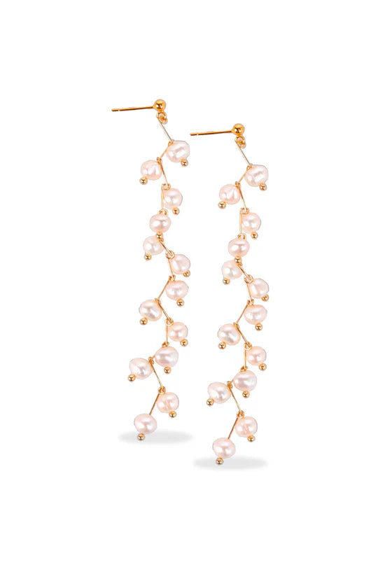 Floating Pearl Duster Earrings