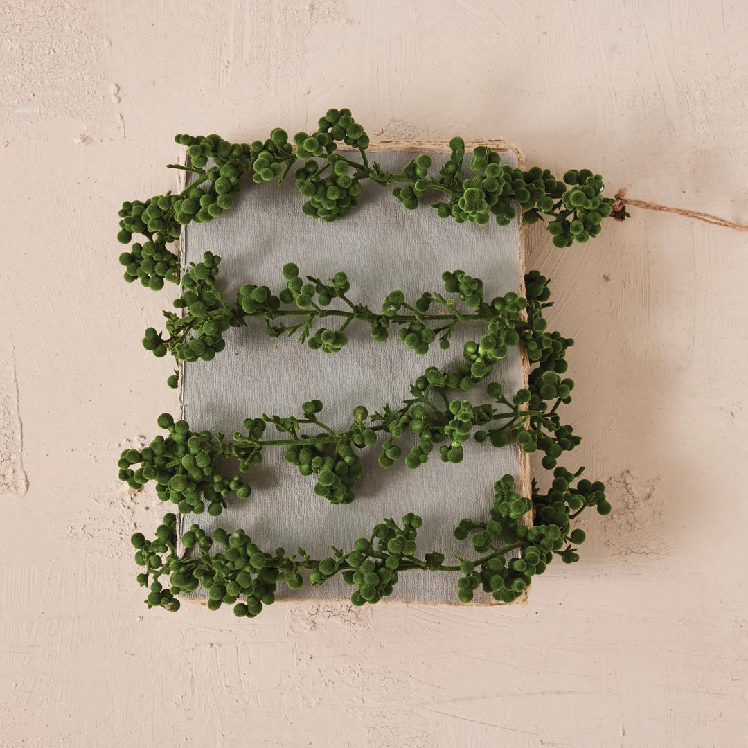 Flocked Foam Ball Garland 72"
