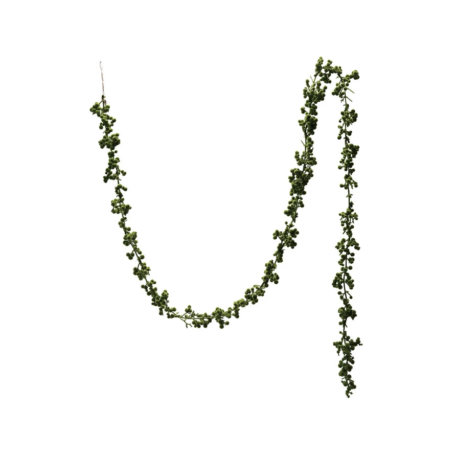 Flocked Foam Ball Garland 72"