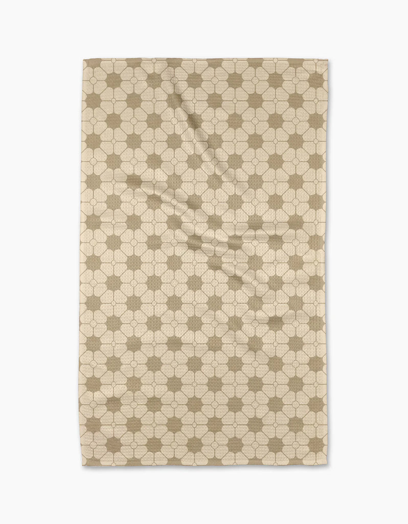 Flora Tile Tea Towel