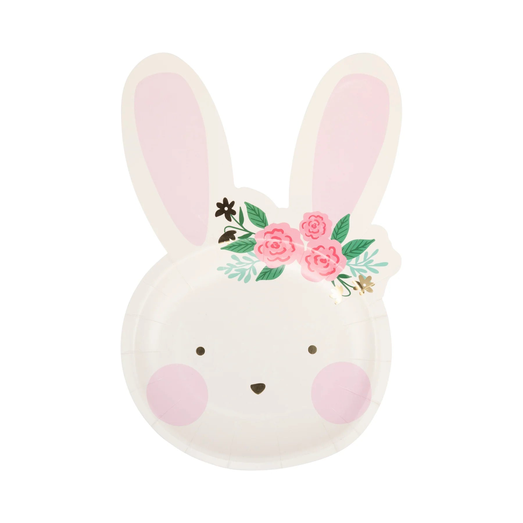 Floral Bunny Paper Plates